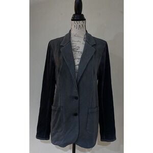 George Loves Gray Knit Blazer Stone Wash Long Sleeve Jacket Size Large